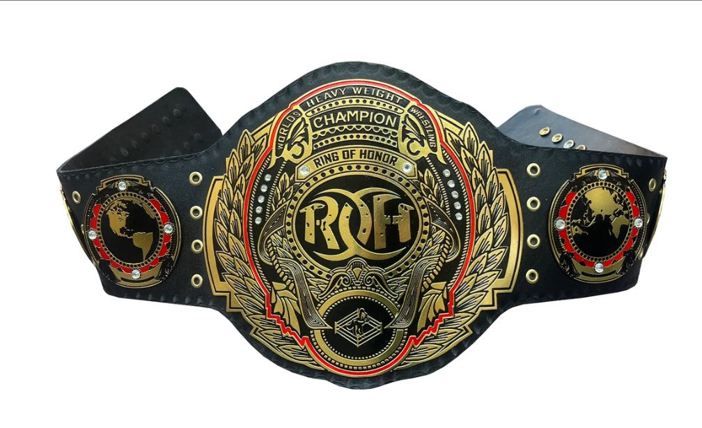 ROH-Ring of Honor Wrestling Champion Belt  Brass Adult Size