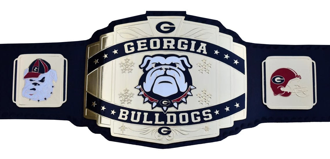 Georgia Bulldog National championship belt Gold plated brass