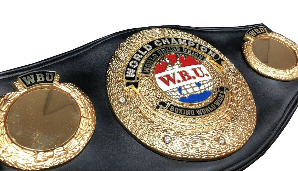 WBU Customizable World Boxing Union Title Belt Gold Plated