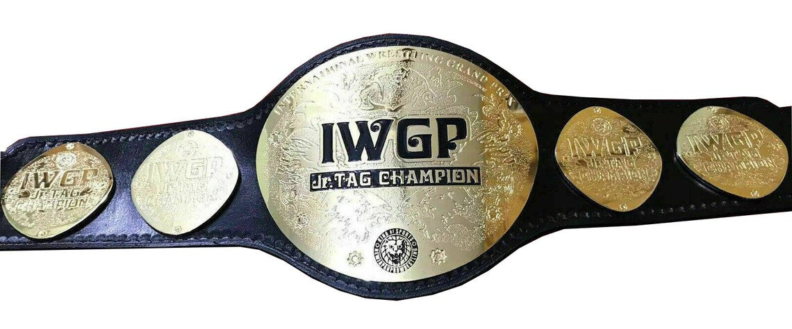 IWGP JR. Tag Team Championship Belt  Gold Plated Adult Size