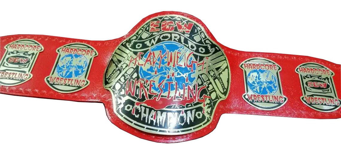 ECW World HEAVYWEIGHT RED Championship belts