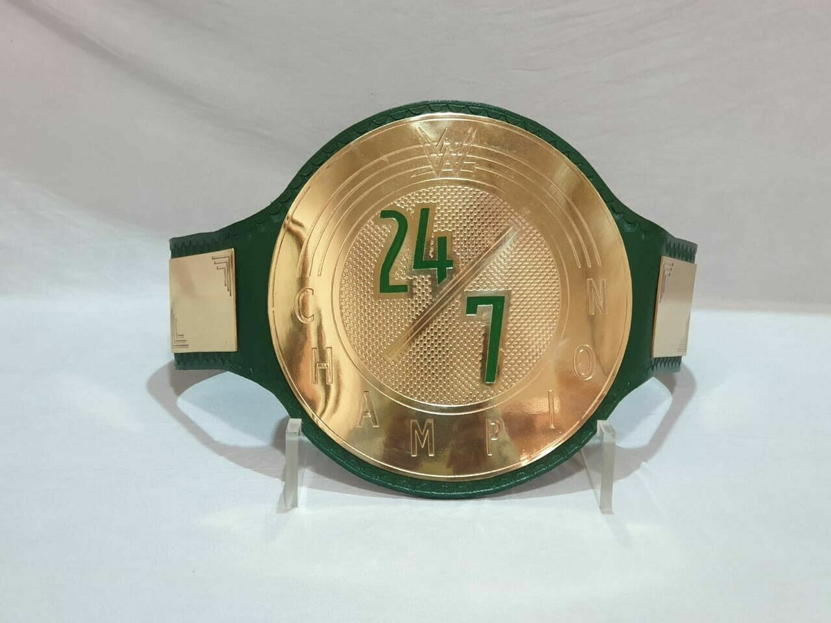WWE 24/7 Title Champion Wrestling Adult Belt Brass Plates
